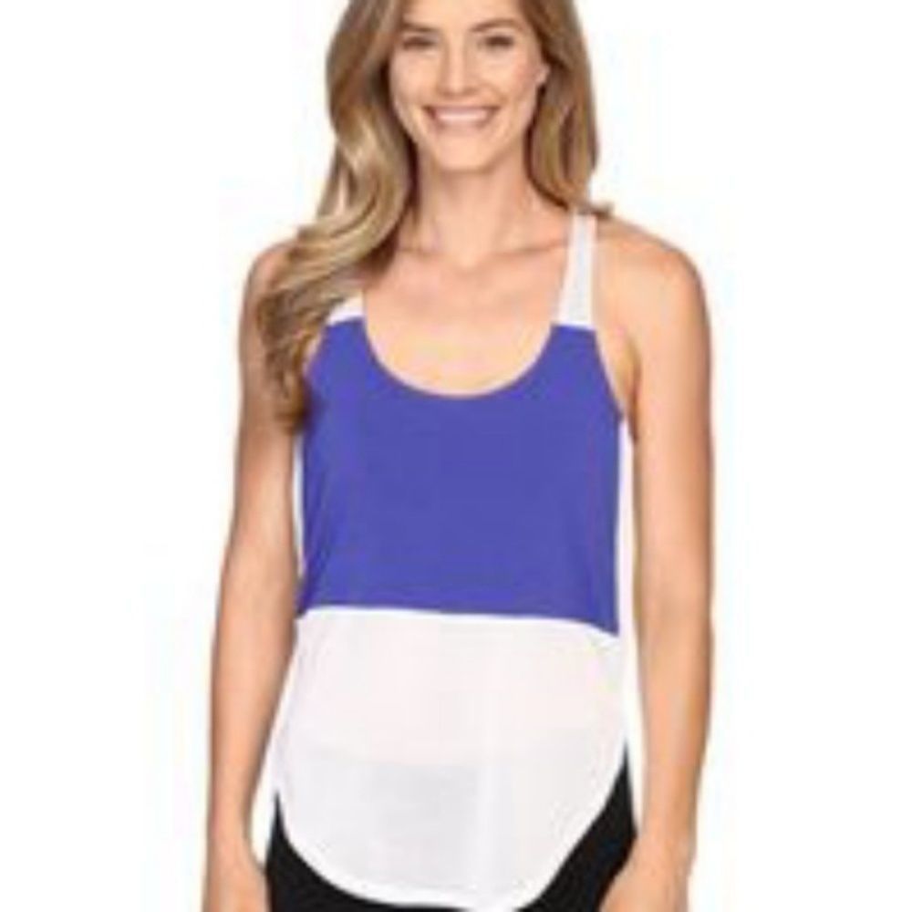 Zobha Raceback Tank Top color block workout tank